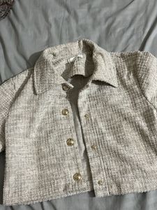 Crop Tweed H&m Top
