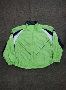 Vintage Lime Green Windbreaker Jacket