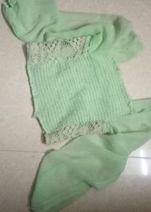 Light Parrot Colour CROP Top