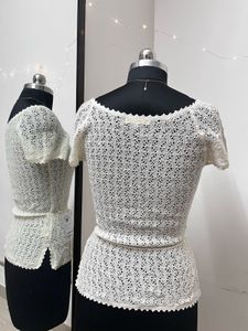 White Crochet Lace Top