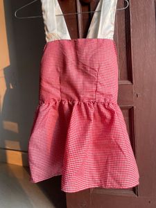 Red Gingham Dress with Bow