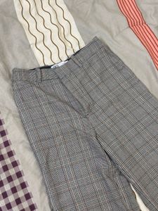 Plaid Wide Leg Pants