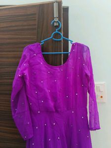 Elegant Purple Ethnic Gown