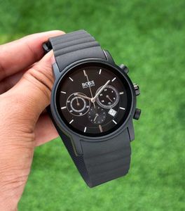 HUGO BOSS FIBRE BLACK BELT MENS PREMIUM WATCH