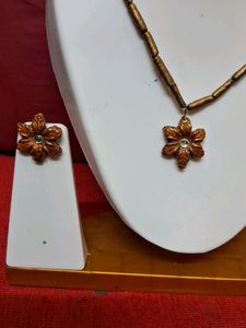 Handmade Rose Gold Terracotta Jewellery Set