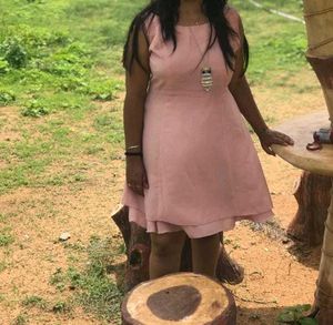 classy beige short dress