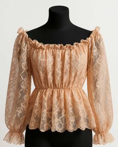 Lace Off-the-Shoulder Peplum Top