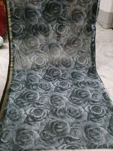 Rose Black Saree
