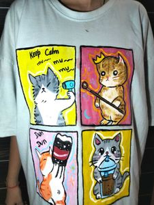 Hand-Painted Kitten T-Shirt