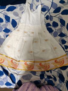 Baby Girl Top Skirt South Indian Pattu Pavadai