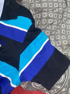 Polo Blue Black Collared Tshirt Men