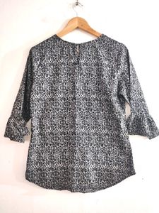 Easybuy Black Printed Top ( Women)