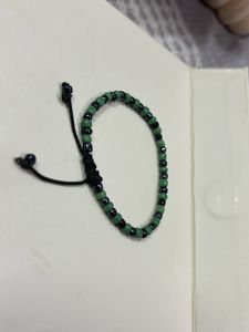 Green&Black Beads Adjustable Daily wear Bracelet