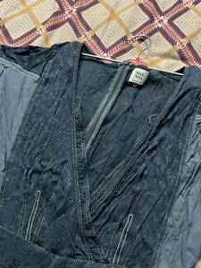 Flowy Grey Midi Dress