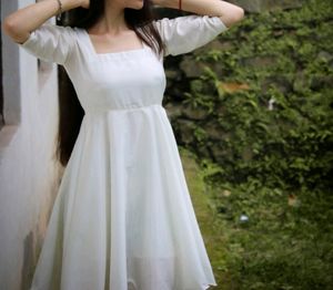 White Floral Party Dress