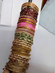 Glass Bangles and one Dollar Chain