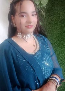 Teal Blue Sequin Embroidered Shot Fruk Sharara