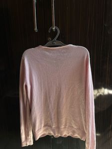 Pink V-Neck Sweater