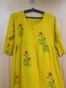 Yellow Aline Kurta