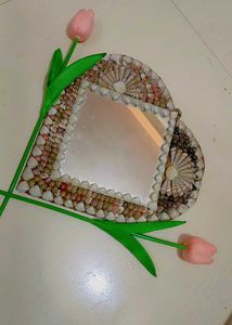 Handcrafted Sea 🐚 Shell heart-shaped Mirror