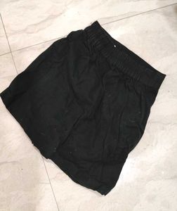 Asymetric Black Mini Skirt