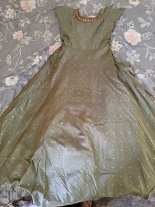 Heavy Work Duppatta Wedding Gown With Cancan
