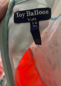 Toy Balloon’s Peach Coloured Layered Net Frock