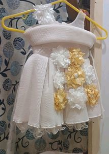 Beautiful Frock With Flower Detailing