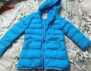 Puffed Long Jacket With Hood