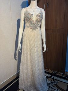 Elegant White Ethnic Gown