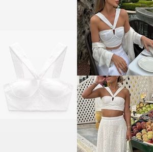 Zara Cropped White Top 🦢