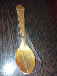 Artificial Gold And Silver Bowl And Spoon!