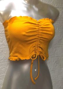 New Unused Piece Shein Yellow Tube Crop Top