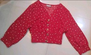 Red Dotted Top