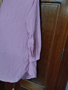 Pink Over Coat Attached Top
