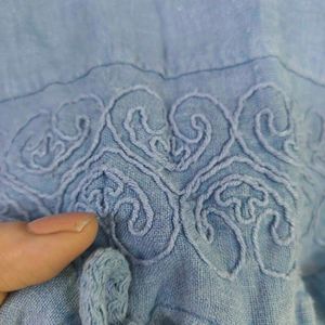 100% Linen Worked Top