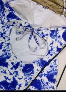 sexy Blue Tie-Dye Swimsuit