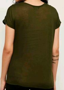 Olive Green Tassel Top