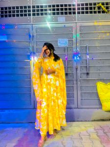 New Gown With Belt And Duppta