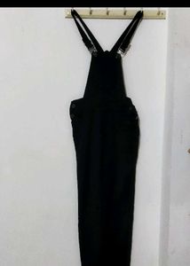 Black Denim Overalls