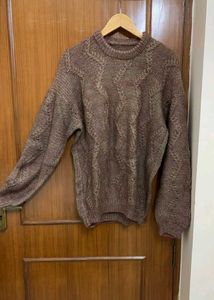 Unisex Brown Knit Sweater