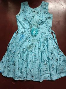 Cute Blue Floral Dress