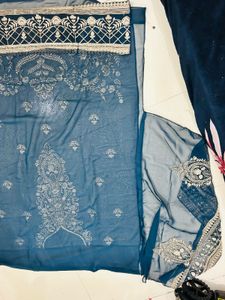 Elegant Teal Embroidered Salwar Suit