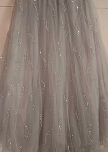 Crop Top Lengha With Design Sleeves