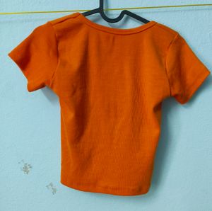 Orange Cute Top