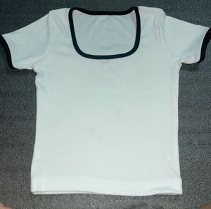 White Crop Top For Women