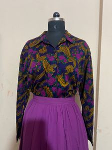 Vintage Paisley &amp; Floral Print Blouse