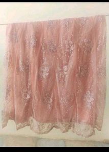 Peach Floral Saree