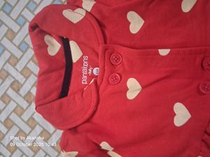 Cute Heart Print Baby Coat- Never Worn