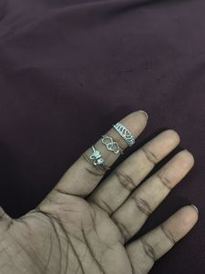Artificial Silver Rings Set